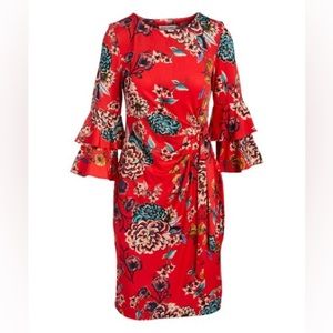 Shelby & Palmer Red Floral Dress size 10